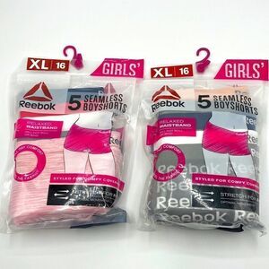 Reebok Girl’s Seamless Boyshorts Underwear Panties Size XL 16